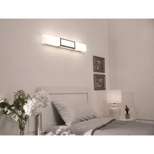 Holly 36'' LED Overbed Wall Light - Satin Nickel